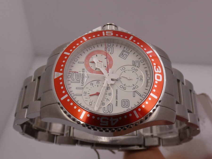 Longines HydroConquest Chronograph N.O.S. BOX&PAPERS New Old Stock L3.690.4  Braccialato