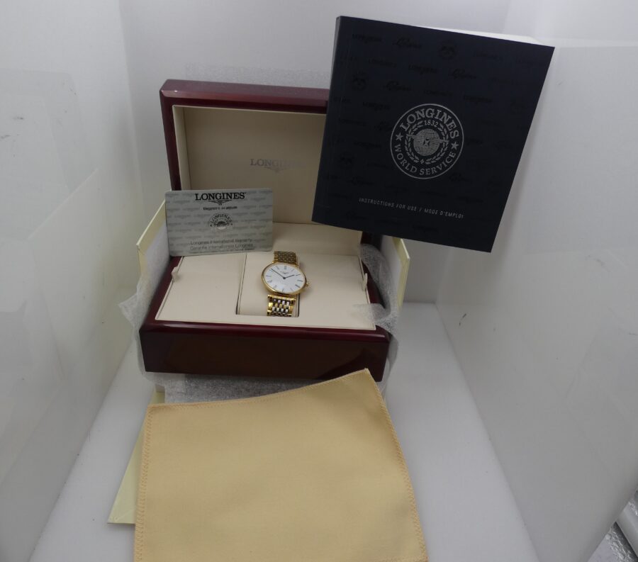 Longines La Grande Classique 18Kt G.F. Automatico Frederic Piguet BOX&PAPERS Anno 2010 Braccialato L4.708.2 - immagine 11