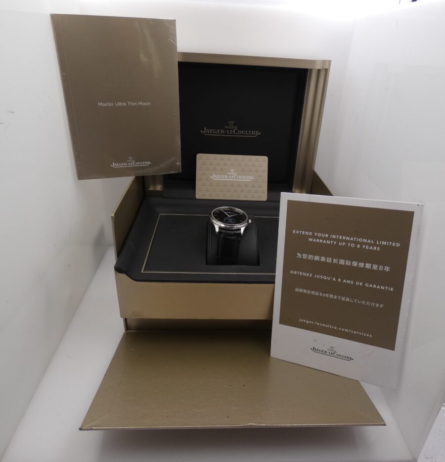 Jaeger-LeCoultre Master Ultra Thin Moon Q1368470 BOX&PAPERS Anno 2019 Automatico Acciaio - immagine 12