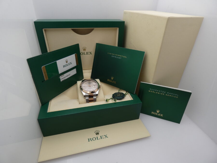 Rolex Datejust 41 126301 Oro Rosa 18Kt SUNDUST BOX&PAPERS NEAR N.O.S. With Some Stickers Anno 2018 Automatico - immagine 12