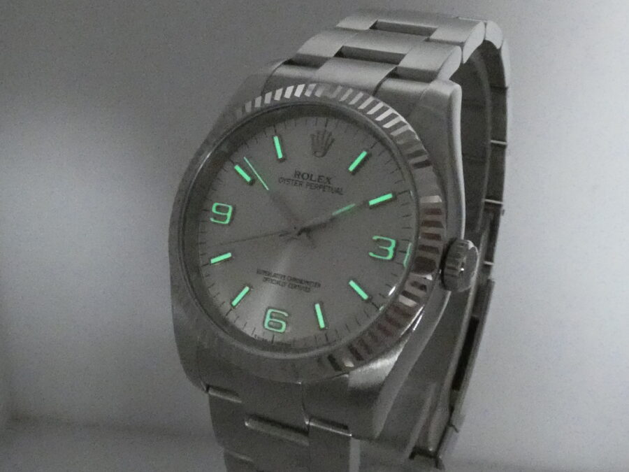 Rolex Oyster Perpetual 36 116034 Lunetta Oro Bianco 18Kt BOX&PAPERS Anno 2008 Automatico - immagine 11