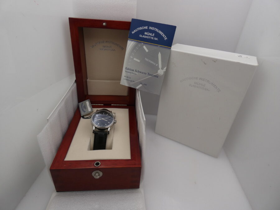 Mühle Glashütte Teutonia II Medium NEW BOX&PAPERS Acciaio Automatico Edizione Limitata Mai Indossato - immagine 12