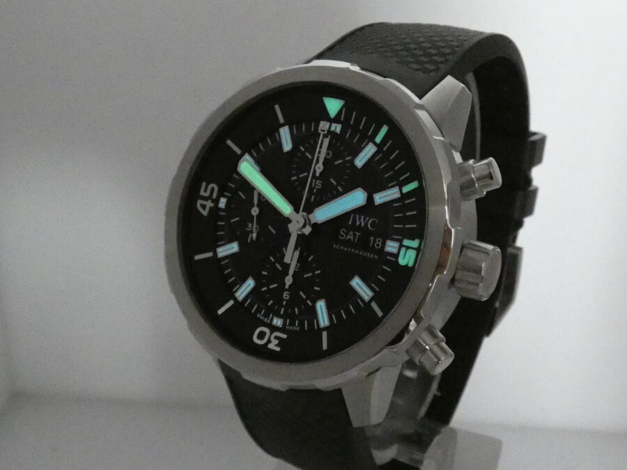 Cronografo IWC Aquatimer Day-Date 45mm IW3768 With PAPERS Acciaio 2016 LIKE NEW Automatico Acciaio - immagine 11