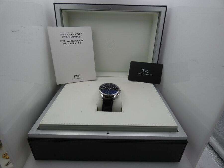 Cronografo IWC Portuguese BOX&PAPERS ANNO 2021 Automatico IW371609 Acciaio - immagine 11