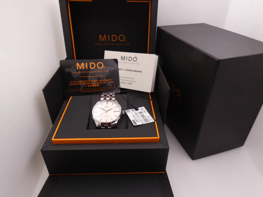 Mido Belluna II 40mm Automatic BOX&PAPERS Maggio 2025 Like New Bracciale Acciaio - immagine 12