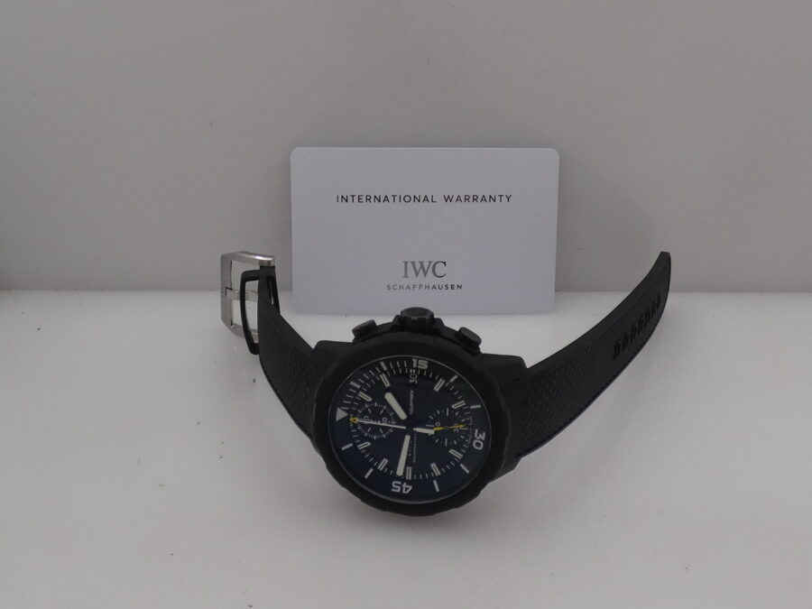 Cronografo IWC Aquatimer Galapagos Islands 45mm WITH PAPERS Anno 2016 TOP CONDITION Automatico Flyback Tributo alla Fondazione Charles Darwin  IW379502 - immagine 13