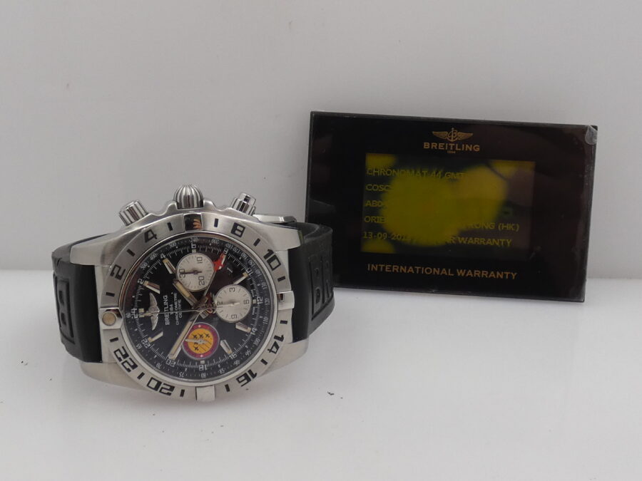 Breitling Chronomat 44 GMT Patrouille Suisse AB0420 WITH PAPERS Anno 2018 TOP CONDITION Edizione Limitata 1000pc - immagine 13