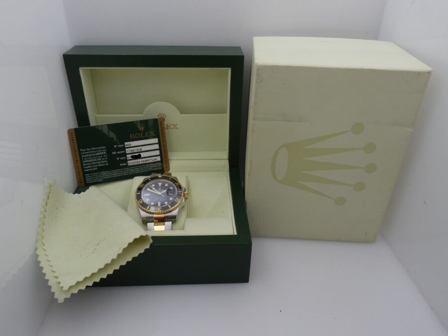 Rolex Submariner Date 116613LN Oro massiccio & Acciaio 18Kt BOX&PAPERS Anno 2011 Automatico - immagine 13