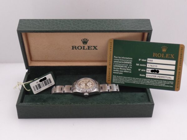 Rolex Oyster Perpetual Lady 26mm 176210 WITH PAPERS & TAG PRICE Anno 2008 Automatico Thunderbird Bezel