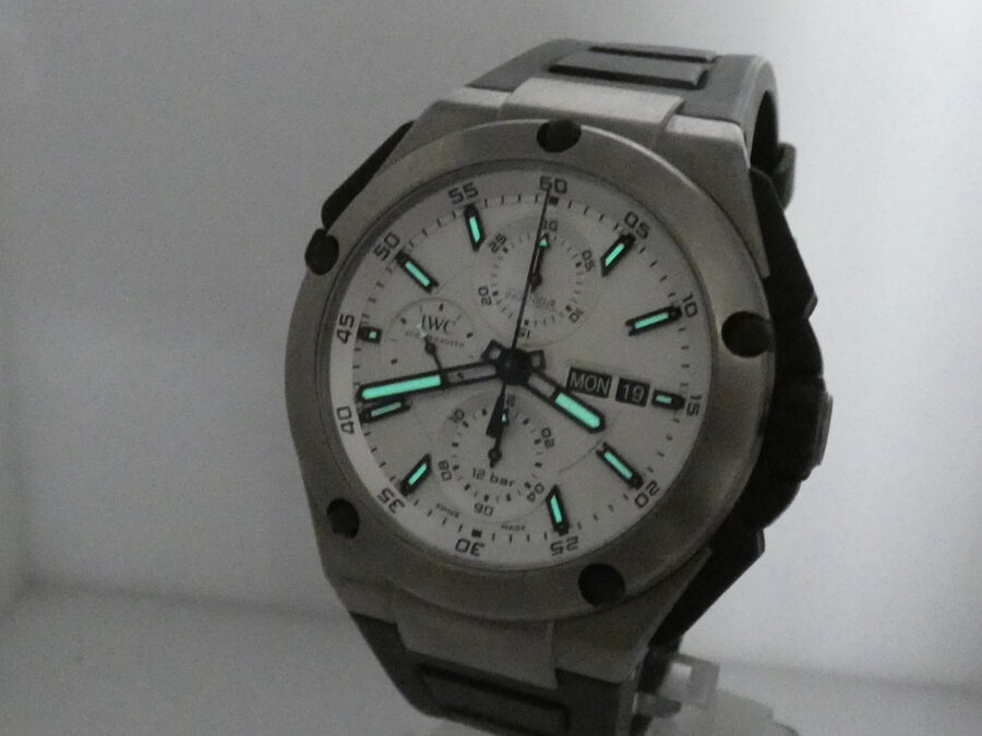Cronografo IWC Ingenieur Double Titanio Rattrapante Split Second Day-Date IW3865 Automatico - immagine 12