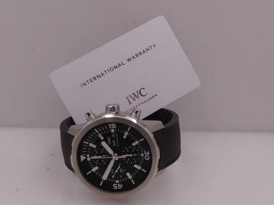 Cronografo IWC Aquatimer Day-Date 45mm IW3768 With PAPERS Acciaio 2016 LIKE NEW Automatico Acciaio - immagine 12
