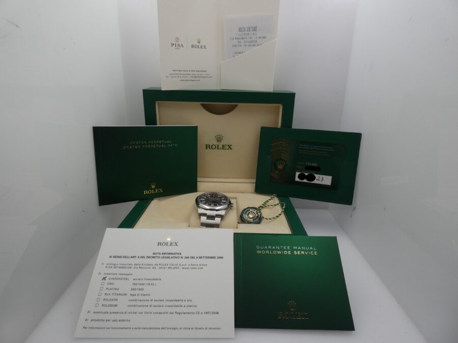 Rolex Oyster Perpetual 41 124300 RRR BOX&PAPERS ITALY 2023 Automatico Acciaio Bracciale Oyster - immagine 13