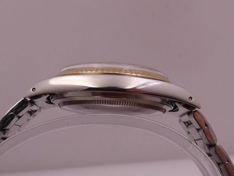 Rolex Datejust 36 1601 LINEN DIAL Lunetta Oro Massiccio 18Kt TOP CONDITION Anno 1973 Mai Lucidato - immagine 14