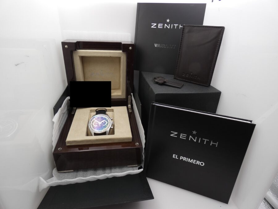 Zenith El Primero Chronomaster 36'000 Vph Chrono WITH BOX Automatic Anno 2015 Acciaio 03.2040.400 - immagine 14