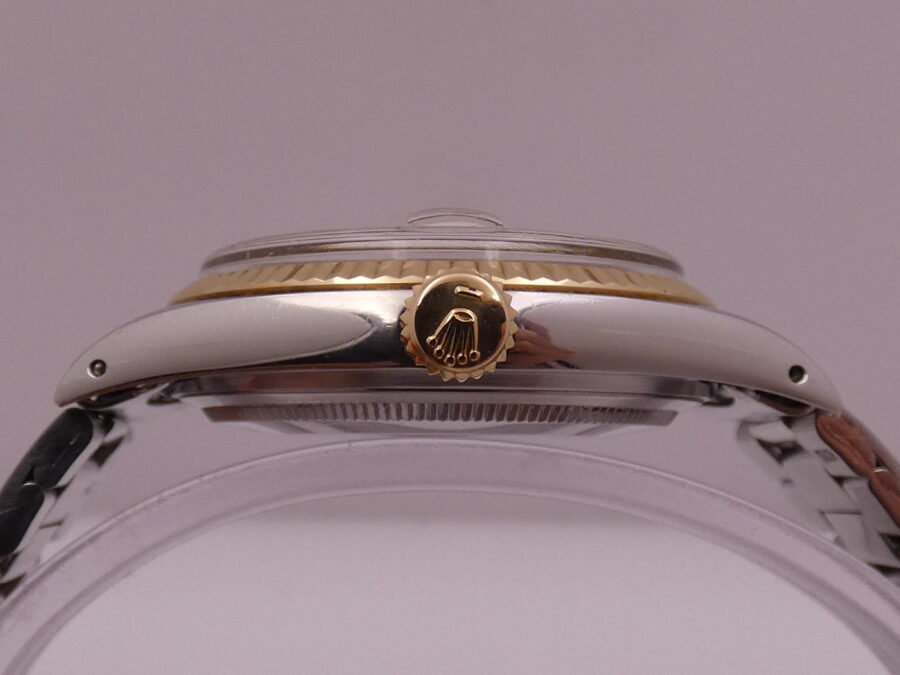 Rolex Datejust 36 1601 LINEN DIAL Lunetta Oro Massiccio 18Kt TOP CONDITION Anno 1973 Mai Lucidato - immagine 15