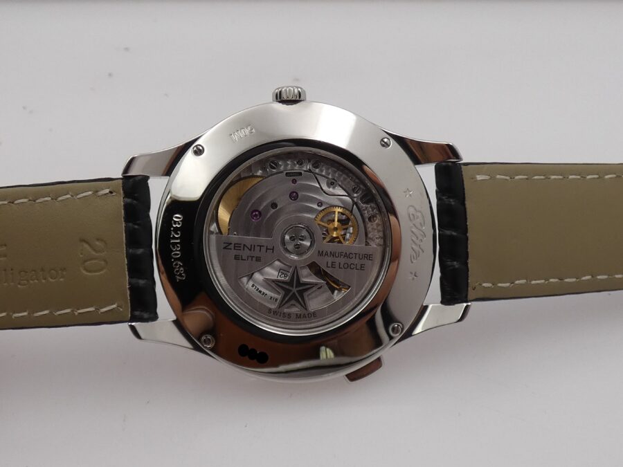 Zenith Elite Dual Time GMT 03.2130.682 LIKE NEW Honey Comb Dial Automatico Acciaio - immagine 16