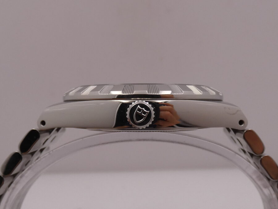 Tudor Royal Day-Date 28600 BOX&PAPERS Anno 2022 Automatico Lunetta Thunderbird Bracciale Jubille Acciaio - immagine 17