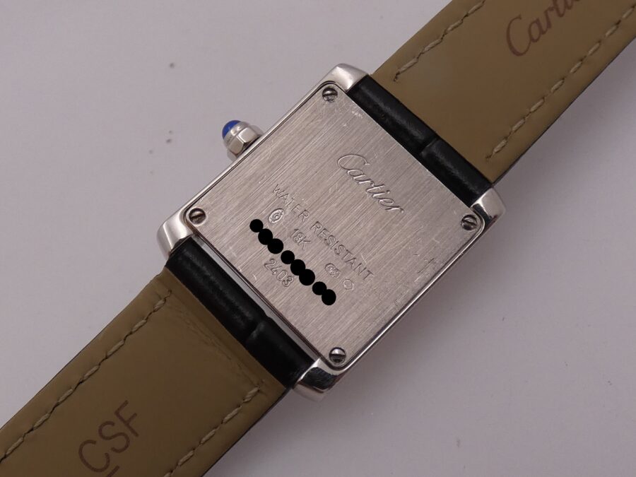 Cartier Tank Française Lady 2403 Oro Bianco 18Kt MINT CONDITION Anni 2000's - immagine 18