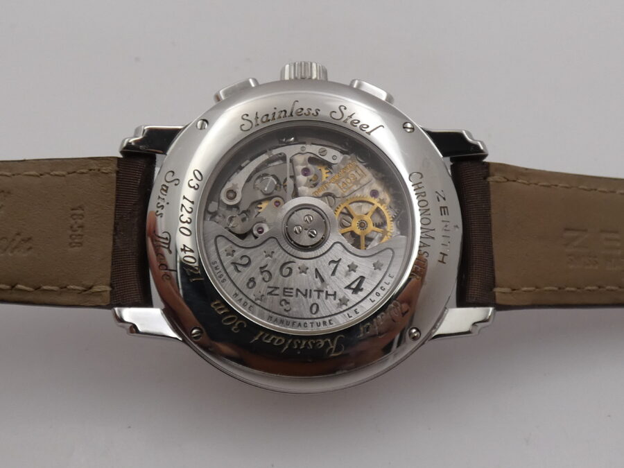 Zenith El Primero Chronomaster Lady WITH PAPERS Open Love Power Reserve Anno 2009 Automatico Acciaio - immagine 18