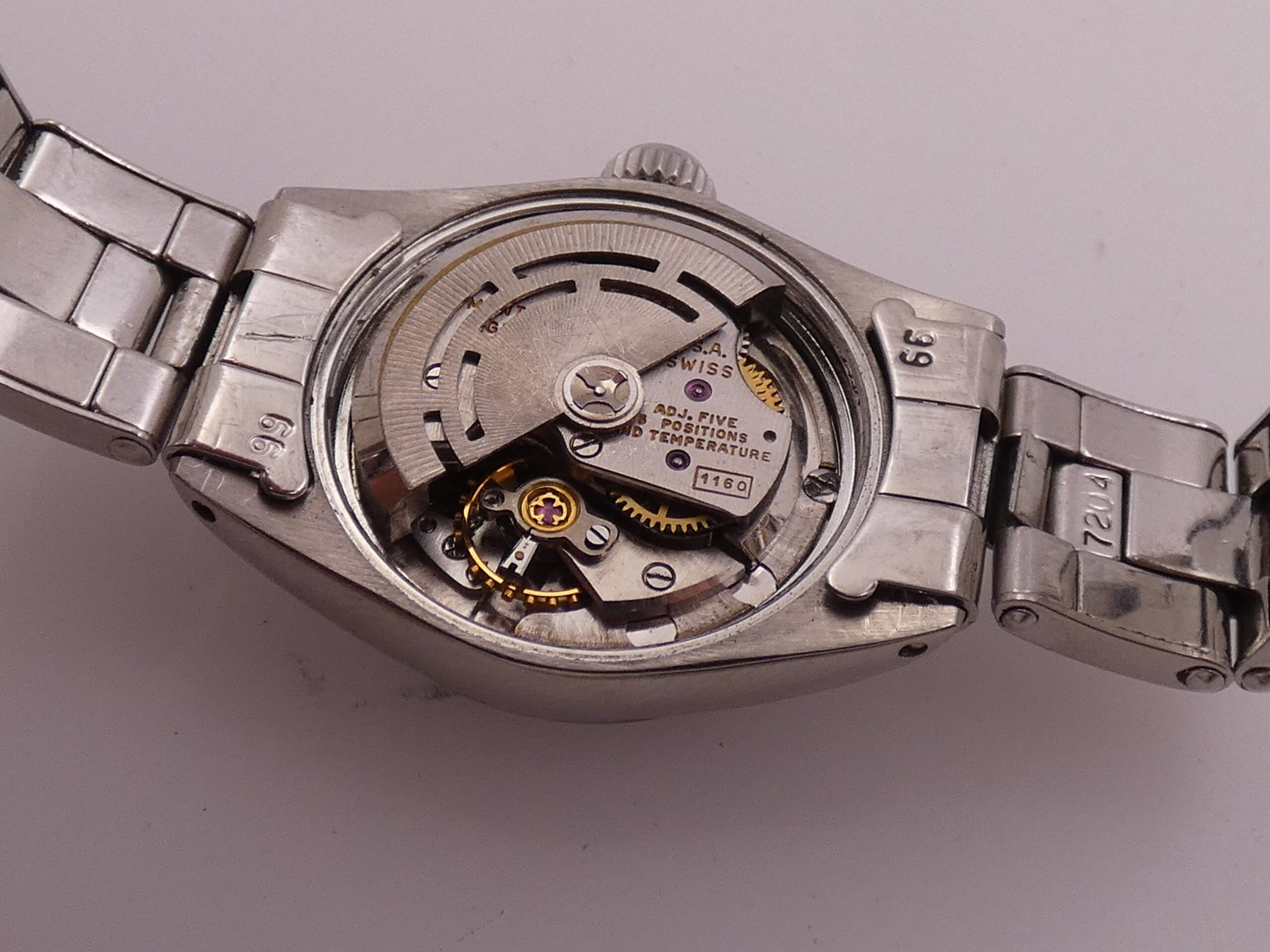Rolex Oyster Perpetual Lady 6618 Blue Degradè Dial Anno 1969 Automatico Bracciale Oyster Acciaio - immagine 18