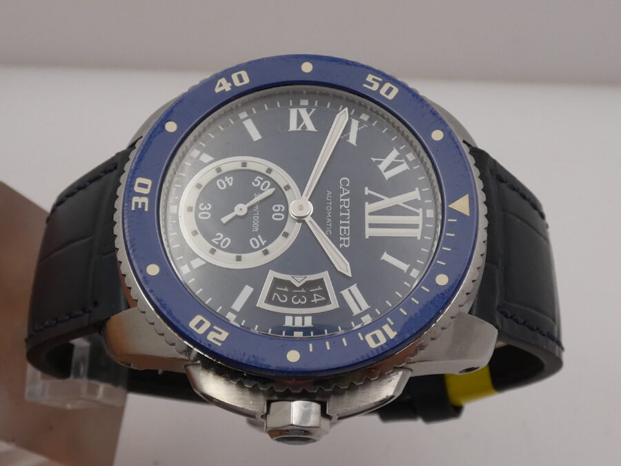 Cartier Calibre de Cartier Diver 3729 Deep Blue Dial Lunetta in Ceramica Automatico Acciaio - immagine 4