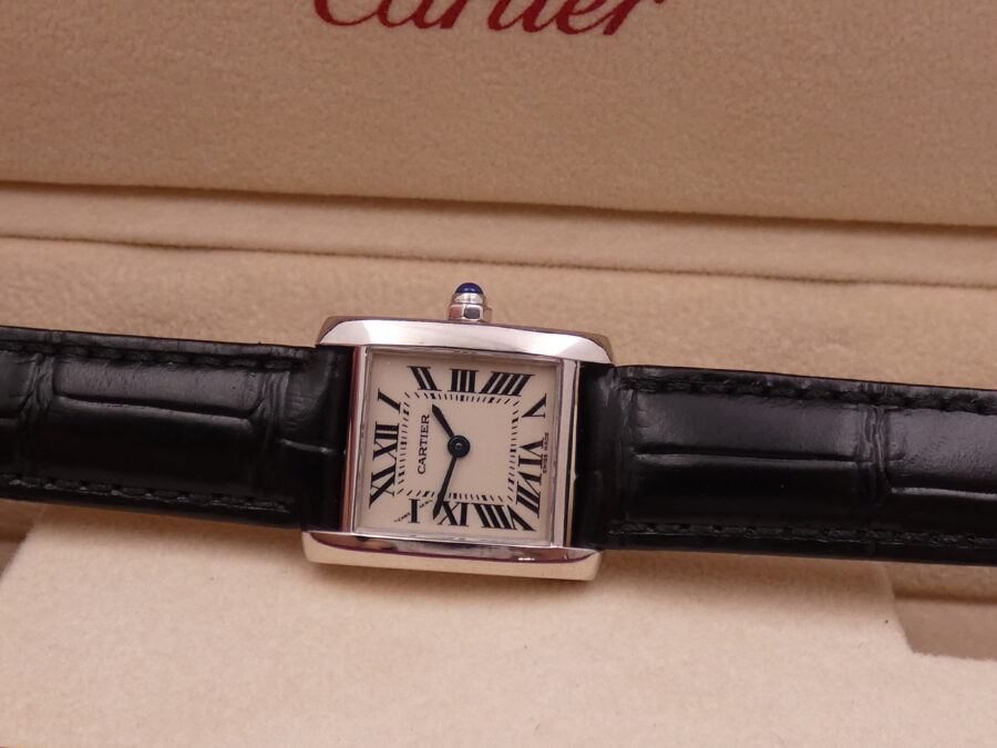 Cartier Tank Française Lady 2403 Oro Bianco 18Kt MINT CONDITION Anni 2000's - immagine 4