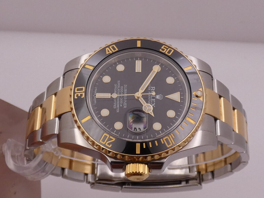 Rolex Submariner Date 116613LN Oro massiccio & Acciaio 18Kt BOX&PAPERS Anno 2011 Automatico - immagine 4