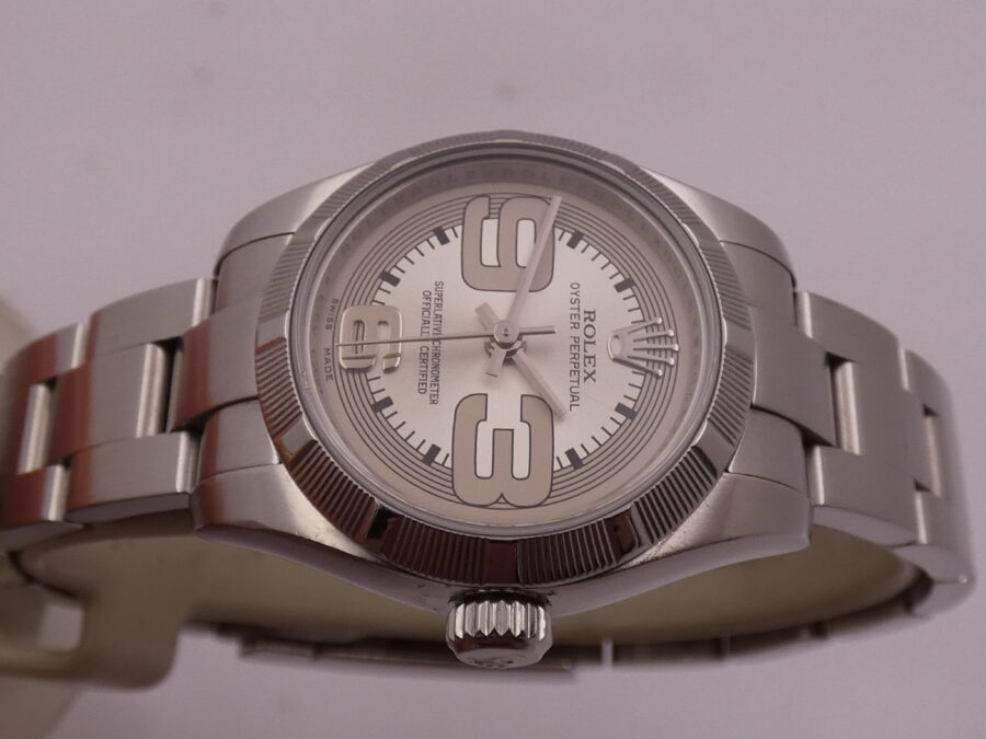 Rolex Oyster Perpetual Lady 26mm 176210 WITH PAPERS & TAG PRICE Anno 2008 Automatico Thunderbird Bezel - immagine 3