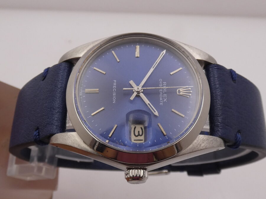 Rolex Oysterdate Precision 6694 Anno 1985 Blue Dial Carica Manuale Cal. 1225 Vintage - immagine 3