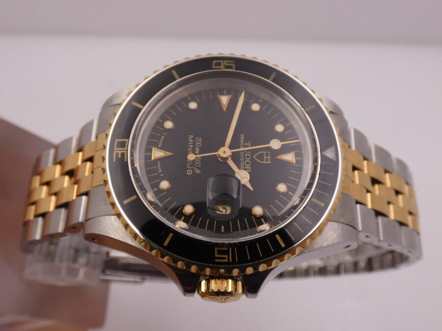 Tudor Mini-Sub 73091 By Rolex GILT DIAL 18Kt Oro &Acciaio Acciaio 1989 Automatico - immagine 3