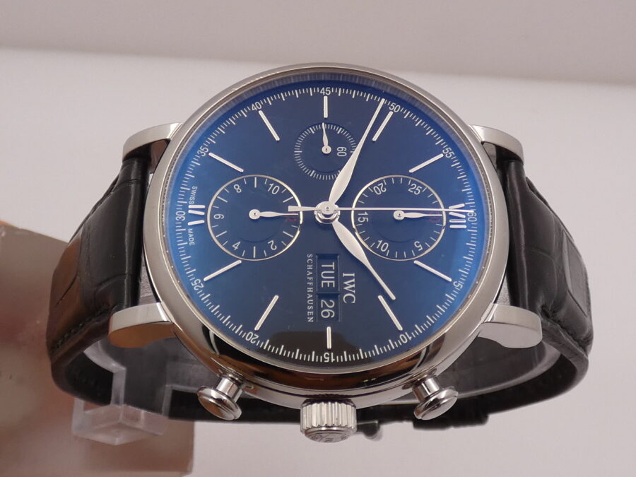 Cronografo IWC Portofino Day-Date IW3910 WITH PAPERS Anno 2017 Black Dial Automatico Acciaio - immagine 4