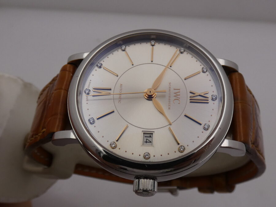 IWC Portofino Automatic 37mm DIAMOND DIAL With PAPERS Anno 2018 IW4581 Acciaio - immagine 4