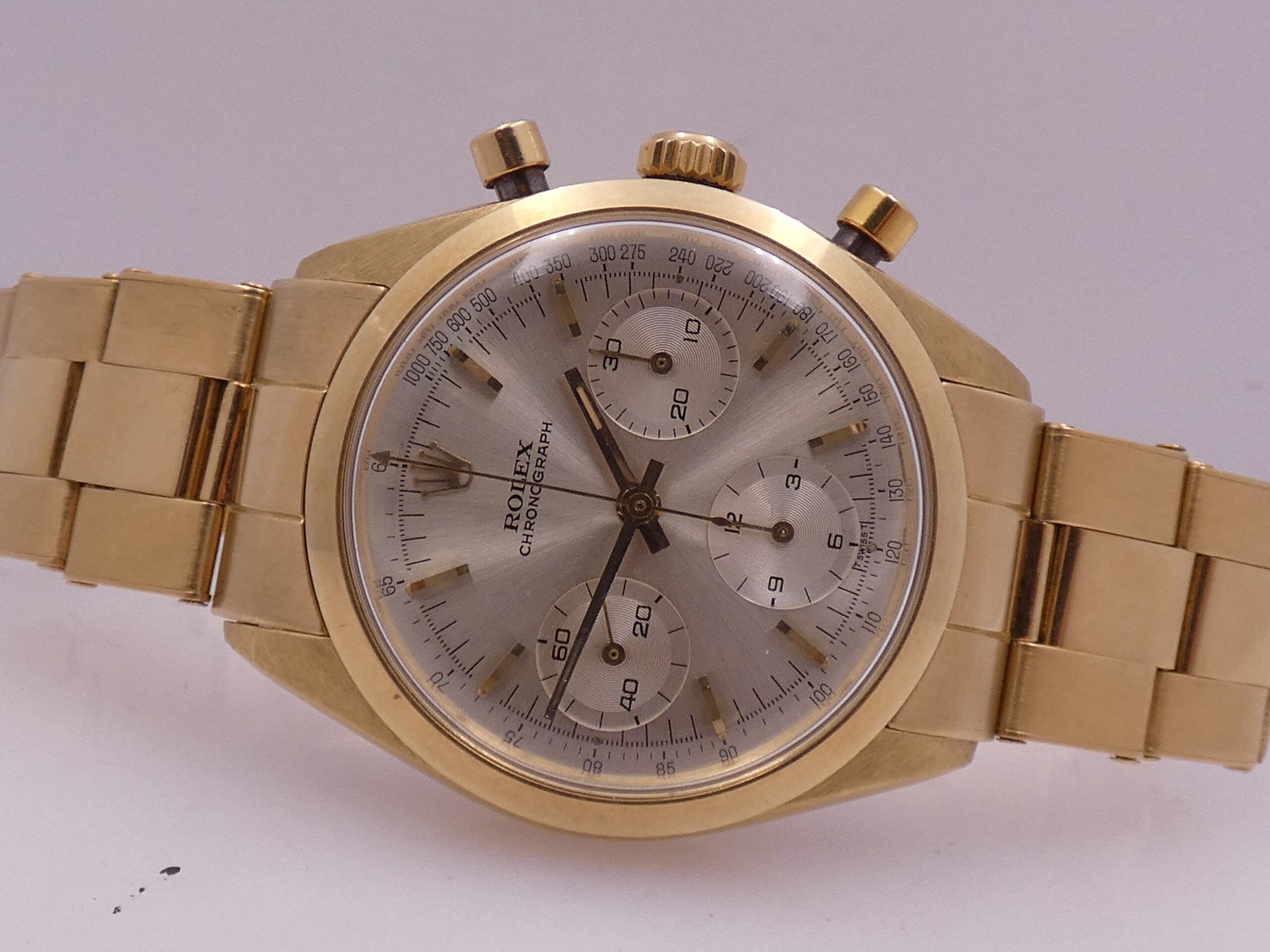 Rolex Chronograph Untouched PRE-DAYTONA 6238 ORO PIENO 18KT BOX&PAPERS ANNO 1966 MAI LUCIDATO - immagine 4