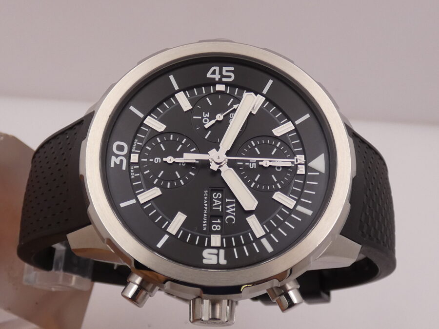 Cronografo IWC Aquatimer Day-Date 45mm IW3768 With PAPERS Acciaio 2016 LIKE NEW Automatico Acciaio - immagine 3
