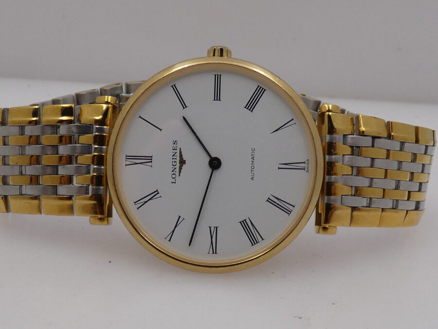 Longines La Grande Classique 18Kt G.F. Automatico Frederic Piguet BOX&PAPERS Anno 2010 Braccialato L4.708.2 - immagine 4