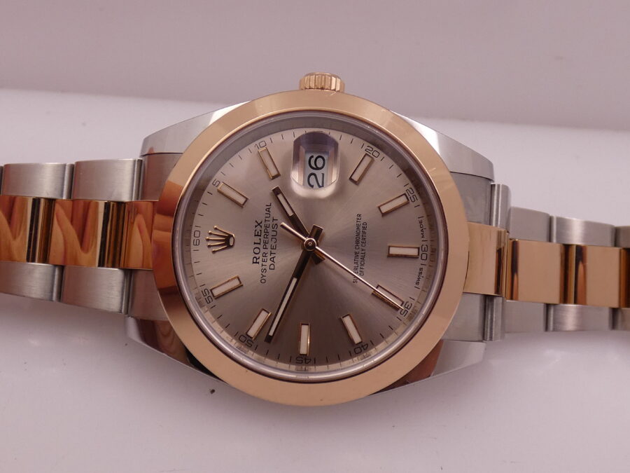 Rolex Datejust 41 126301 Oro Rosa 18Kt SUNDUST BOX&PAPERS NEAR N.O.S. With Some Stickers Anno 2018 Automatico - immagine 5