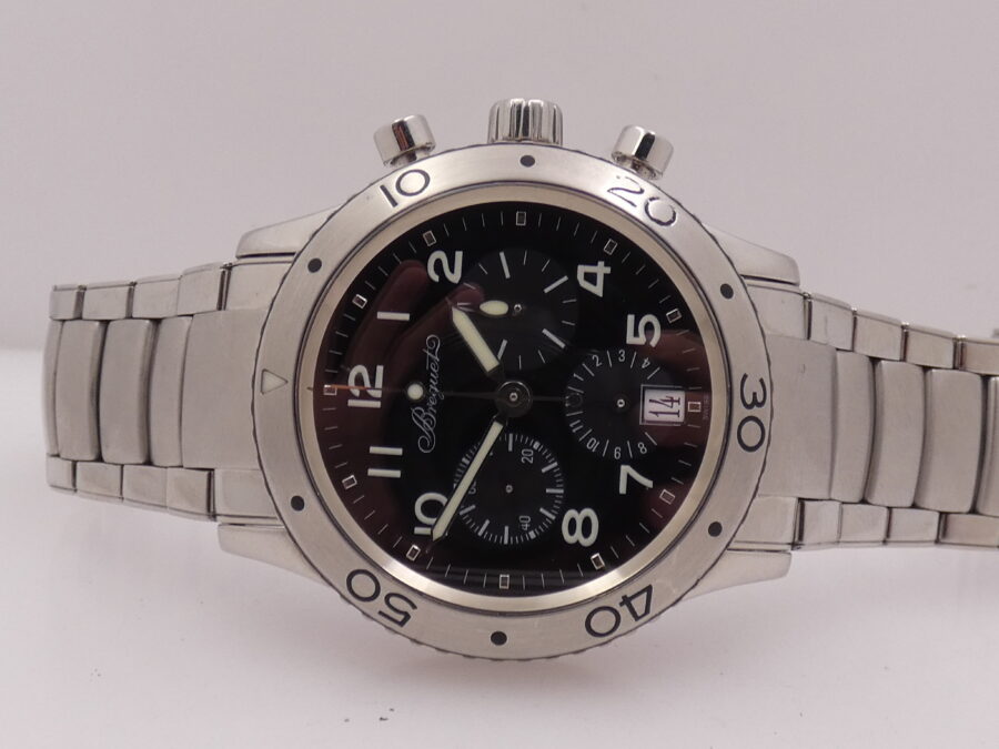 Cronografo Breguet Type XX - XXI - XXII Transatlantique 3820 Flyback Anni 2000's Automatico Acciaio Type XX Braccialato - immagine 5
