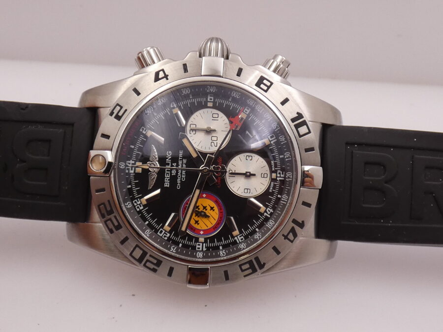 Breitling Chronomat 44 GMT Patrouille Suisse AB0420 WITH PAPERS Anno 2018 TOP CONDITION Edizione Limitata 1000pc - immagine 5