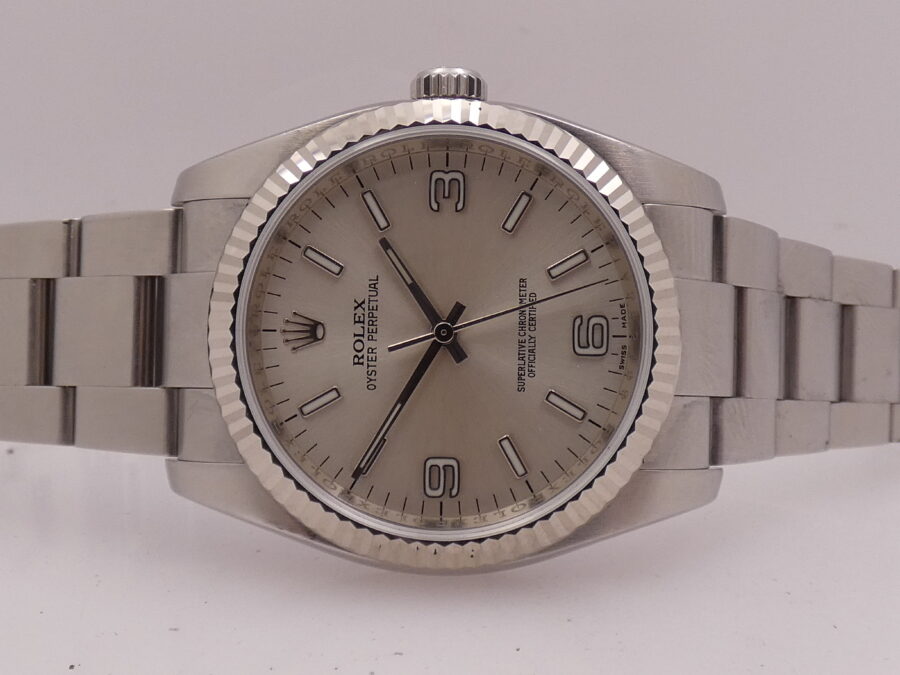 Rolex Oyster Perpetual 36 116034 Lunetta Oro Bianco 18Kt BOX&PAPERS Anno 2008 Automatico - immagine 4