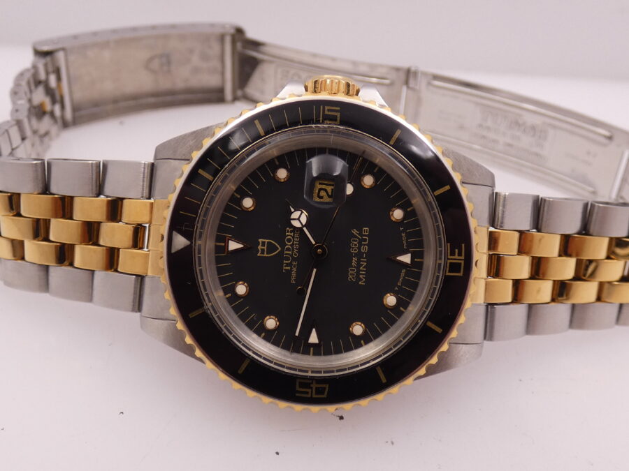 Tudor Mini-Sub 73091 By Rolex GILT DIAL 18Kt Oro &Acciaio Acciaio 1989 Automatico - immagine 4