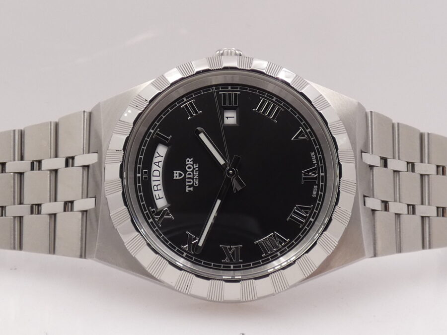 Tudor Royal Day-Date 28600 BOX&PAPERS Anno 2022 Automatico Lunetta Thunderbird Bracciale Jubille Acciaio - immagine 5