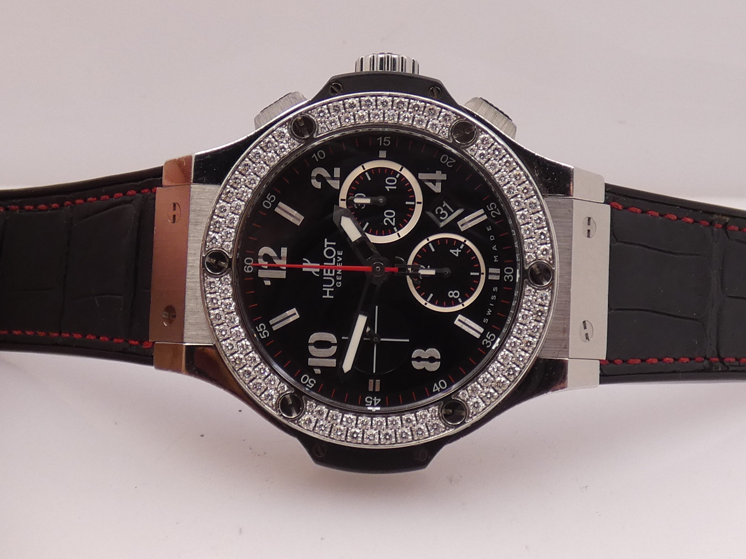 Cronografo Hublot Big Bang 44 mm DIAMOND BEZEL Automatico Acciaio Ref. 301.SX.130.RX.114 - immagine 5
