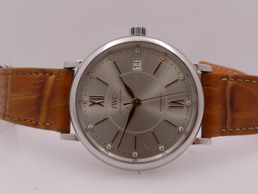 IWC Portofino Automatic 37mm DIAMOND DIAL With PAPERS Anno 2018 IW4581 Acciaio - immagine 5