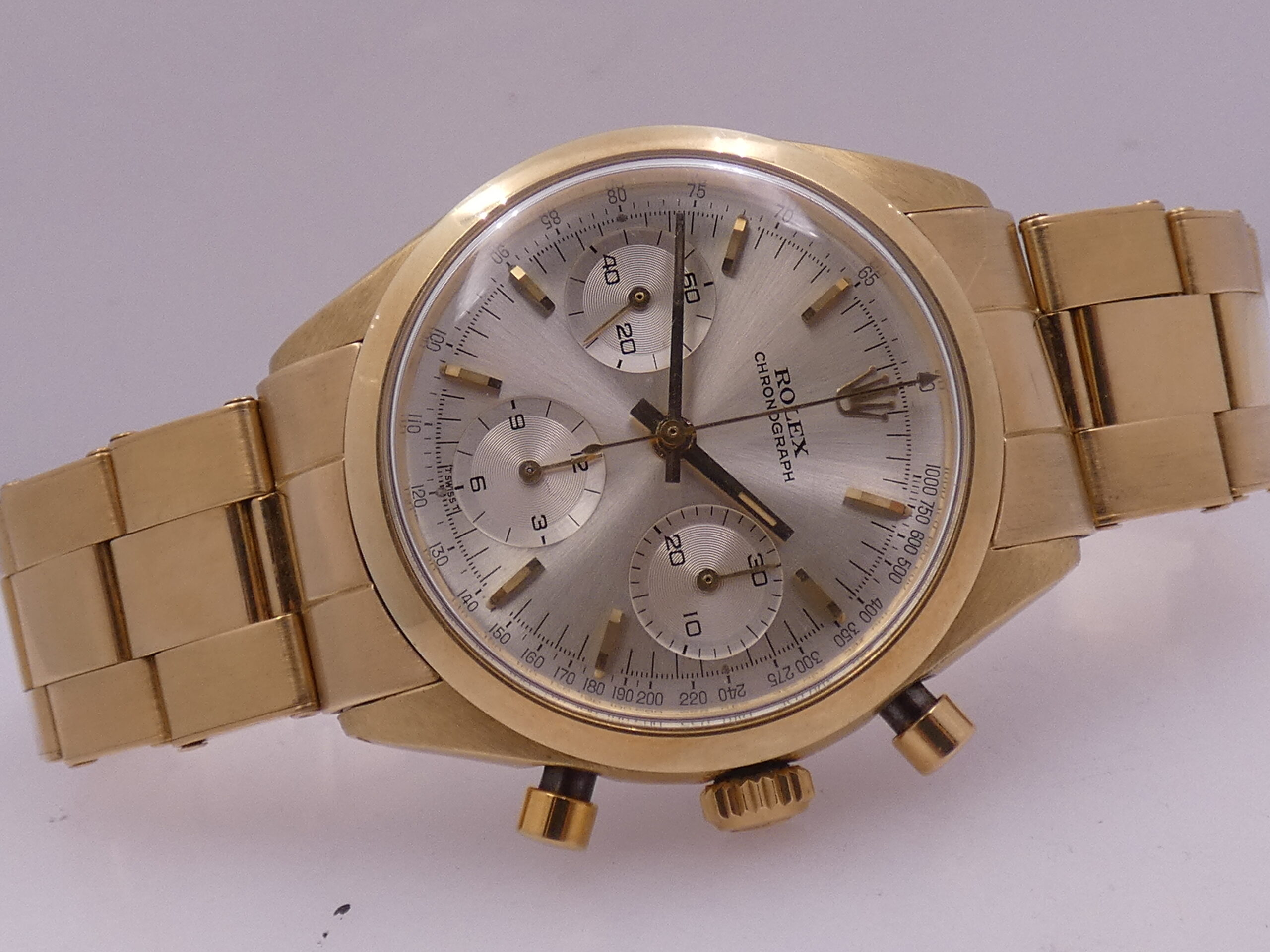 Rolex Chronograph Untouched PRE-DAYTONA 6238 ORO PIENO 18KT BOX&PAPERS ANNO 1966 MAI LUCIDATO - immagine 5