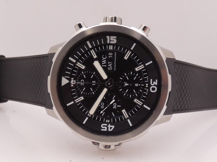 Cronografo IWC Aquatimer Day-Date 45mm IW3768 With PAPERS Acciaio 2016 LIKE NEW Automatico Acciaio - immagine 4