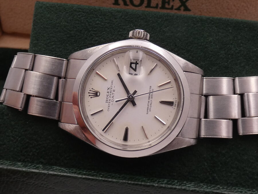 Rolex Oyster Perpetual Date 1500 Anno 1969 Automatico Acciaio Bracciale Rivettato - immagine 4