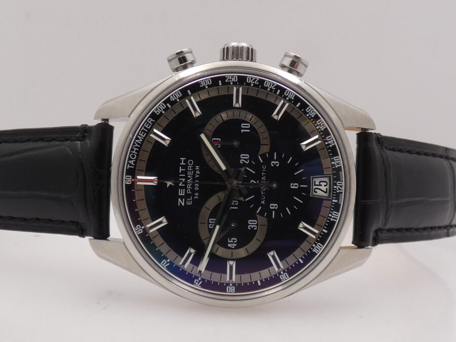 Zenith El Primero Chronomaster 36'000 Vph Chrono WITH BOX Automatic Anno 2015 Acciaio 03.2040.400 - immagine 5