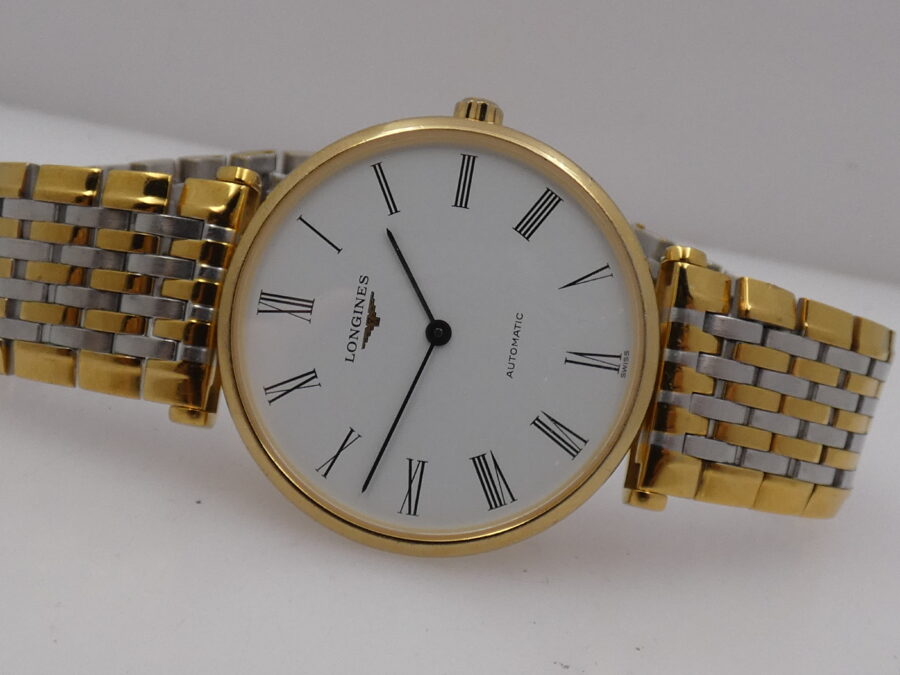 Longines La Grande Classique 18Kt G.F. Automatico Frederic Piguet BOX&PAPERS Anno 2010 Braccialato L4.708.2 - immagine 5
