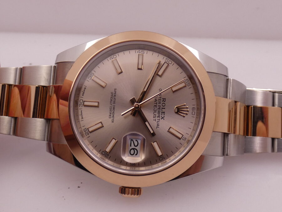 Rolex Datejust 41 126301 Oro Rosa 18Kt SUNDUST BOX&PAPERS NEAR N.O.S. With Some Stickers Anno 2018 Automatico - immagine 6