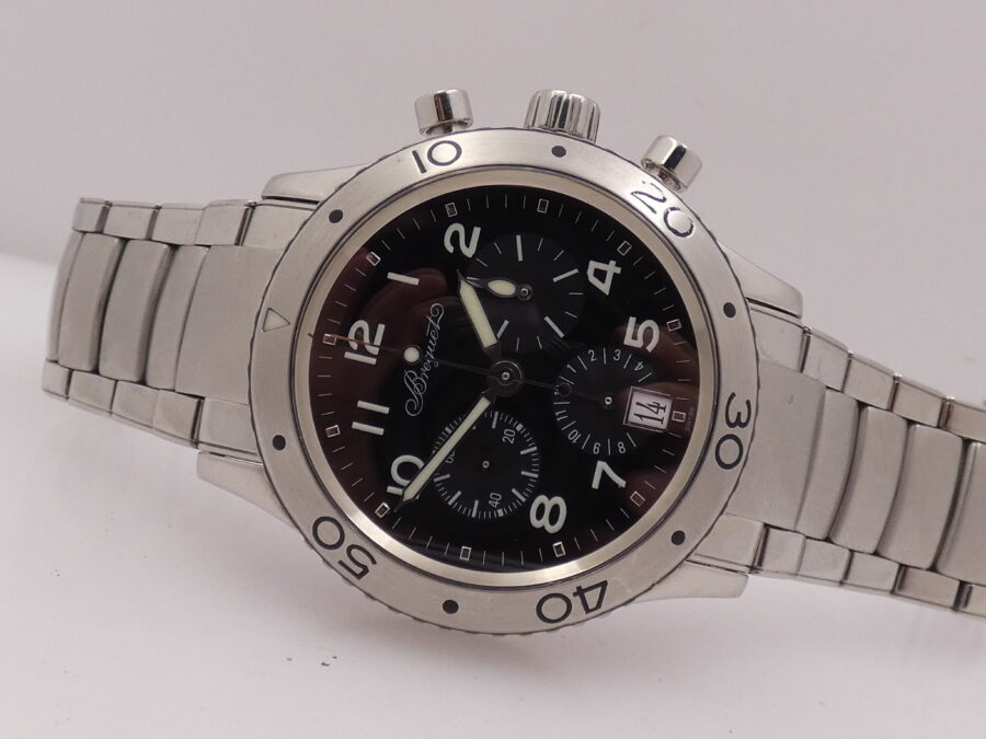 Cronografo Breguet Type XX - XXI - XXII Transatlantique 3820 Flyback Anni 2000's Automatico Acciaio Type XX Braccialato - immagine 6